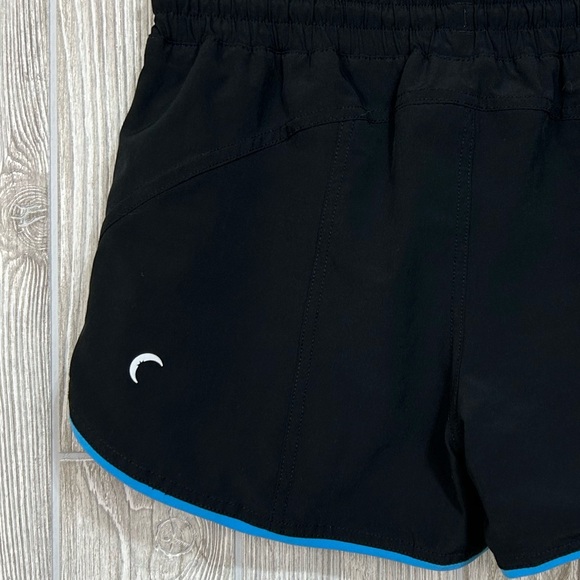 Zyia Active Reversible Flip It Running Shorts 
Elastic Waistband Black Blue SZ S - Picture 7 of 11